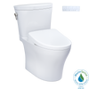 TOTO® WASHLET®+ Aquia IV® Arc Two-Piece Elongated Dual Flush 1.28 and 0.9 GPF Toilet with S7A Contemporary Bidet Seat, Cotton White - MW4484736CEMFGN#01