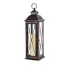 Smart Living 16 in. Glass/Metal Siena LED Candle Lantern Bronze (Pack of 2)