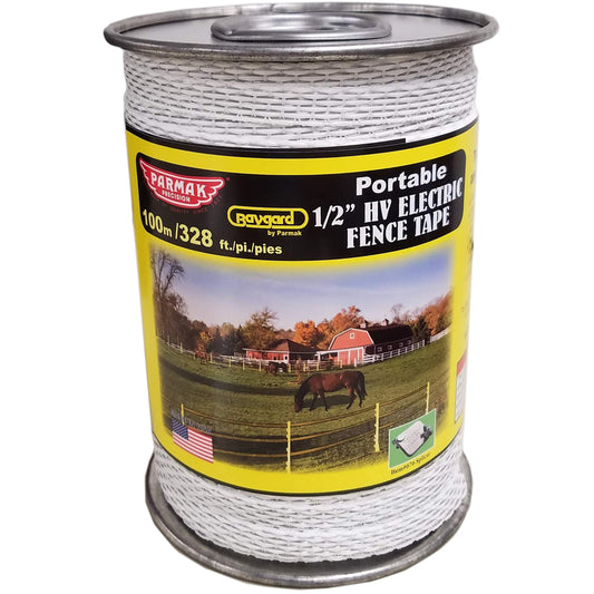 Parmak Baygard HV Electric Fence Tape White