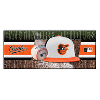 MLB - Baltimore Orioles White Baseball Runner Rug - 30in. x 72in.