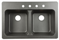 Franke Kindred Tectonite Dual Mount 33 in. W X 22 in. L Two Bowls Kitchen Sink