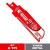 Diablo Steel Demon 4 in. Carbide Tipped Thick Metal Reciprocating Saw Blade 8 TPI 1 pc
