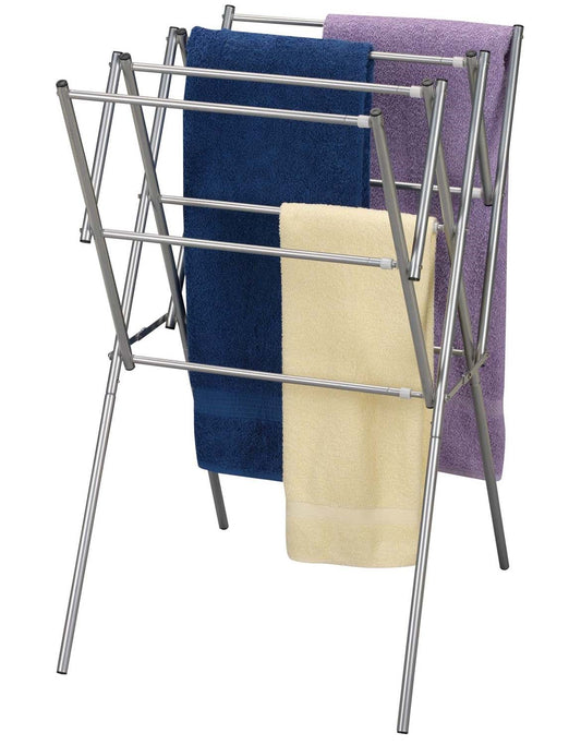 Household Essentials 34.5 in. H X 34.5 in. W X 24.5 in. D Metal Accordian Clothes Drying Rack