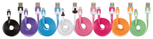 Get Power Assorted Colors Micro USB Cable 3 ft. L (Pack of 50)