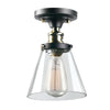 Globe Electric Jackson 9.36 in. H X 6.5 in. W X 6.5 in. L Antique Brass Bronze Ceiling Fixture
