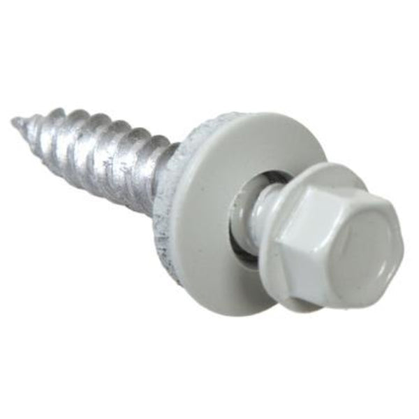 Tornillos de cabeza hexagonal Grip-Rite Pro-Twist n.º 9 de 2 pulg. de largo con arandelas, 1 lb, paquete de 74