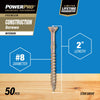 Hillman Power Pro No. 8  x 2 in. L Star Wood Screws 50 pk