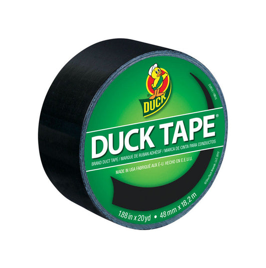Duck 1.88 in. W X 20 yd L Black Solid Duct Tape (Pack of 6)