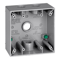 Sigma Electric New Work 31 cu in Square Die-Cast Metal 2 gang Weatherproof Box Gray