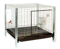 Pet Lodge Metal Rabbit Hutch Kit Silver 23 in. H x 24 in. W x 24 in. D