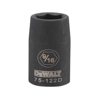 DeWalt 9/16 in. X 1/2 in. drive SAE 6 Point Deep Impact Socket 1 pc