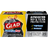 Glad ForceFlex Plus 30 gal. Trash Bags Drawstring (Pack of 6)