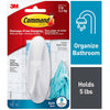 3M Command 4-1/8 in. L White Bath Hook (Pack of 4)