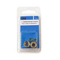 Dial 1/4 in. H X 1/4 in. W Yellow Brass Compression Sleeve and Nut