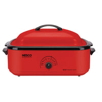 Nesco Chrome Red Porcelain 18 qt Electric Roaster 12 in. H X 15 in. W X 23.5 in. L