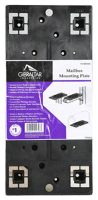 Gibraltar Mailboxes Black Plastic Mailbox Mounting Board .090 Ga. 13-1/16 in. L