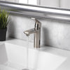 Homewerks Brushed Nickel Motion Sensing Modern Single-Handle Bathroom Sink Faucet 2 in.