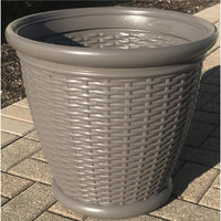 Suncast Chariton Gray Resin Tapered Decorative Planter 15.75 H x 18 W x 18 D x 18 Dia. in.