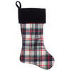 Dyno Cream/Red Plaid Christmas Stocking 20 in. (Pack of 12)