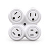 360 Electrical White Plastic Revolve Basic Multi-Outlet Grounded  4 Outlets  Tap