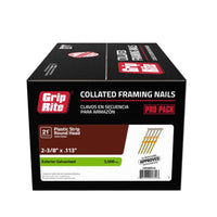 Grip-Rite 2-3/8 in. Plastic Strip Framing Nails 21 deg. Ring Shank 5000 pk