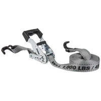 Keeper 1 in. W X 12 ft. L Gray Ratchet Tie Down Strap 1000 lb 4 pk (Pack of 4)