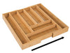 iDesign 1.9 in. H X 12.8 in. W X 18 in. D Bamboo Adjustable Cutlery Tray