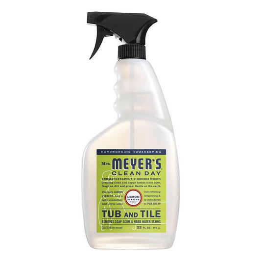 Mrs. Meyer's Clean Day Lemon Verbena Scent Tub and Tile Cleaner 33 oz. Trigger Spray Bottle (Pack of 6)