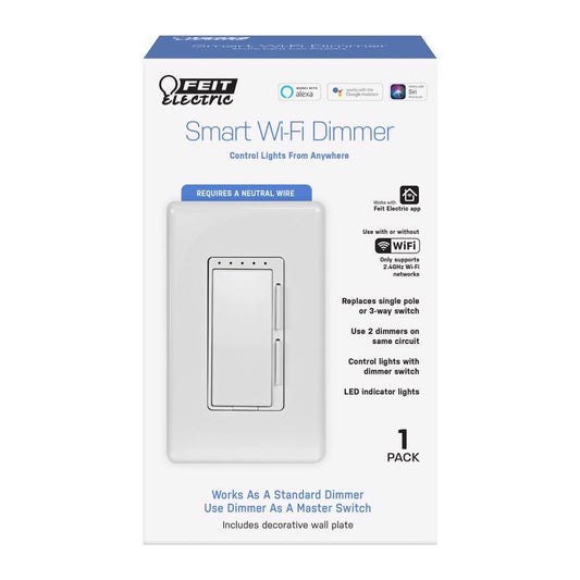Feit Smart Home White 150 W Smart Dimmer Switch 1 pk