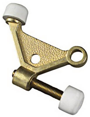National Hardware Zinc w/Rubber Tip Brass Gold Hinge Pin Door Stop Mounts to door