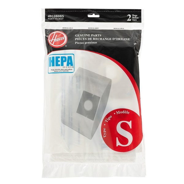 Bolsa para aspiradora Hoover HEPA, 2 paquetes, tipo S