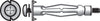 Hillman 1/4 in. D X 1/4 in. Long in. L Metal Pan Head Hollow Wall Anchors 50 pk