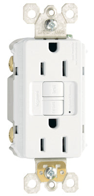 GFCI Outlet, 15A, White, 3-Pack