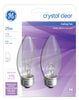 GE 25 W B13 Decorative Incandescent Bulb E26 (Medium) Soft White 2 pk (Pack of 6)