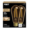 Feit ST19 E26 (Medium) Filament LED Bulb Warm Amber 60 Watt Equivalence 2 pk - Deal of The Week