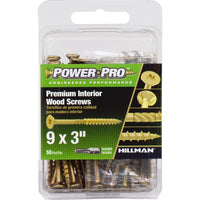 Hillman Power Pro No. 9  x 3 in. L Star Wood Screws 50 pk - Open Box