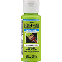Homefront Satin Green Lizard Craft Paint Exterior and Interior 2 oz (Pack of 3)