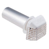 Deflect-O 4 in. W X 4 in. L White Aluminum/Plastic Dryer Vent Hood