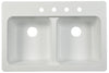 Franke Kindred Tectonite Dual Mount 33 in. W X 22 in. L Two Bowls Kitchen Sink