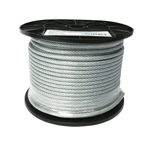 Baron Clear Vinyl Galvanized Steel 3/16 in. D X 250 ft. L Aircraft Cable