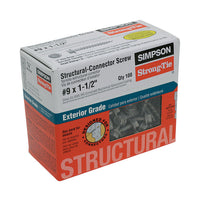 Simpson Strong-Tie Strong-Drive No. 9 Sizes X 1-1/2 in. L Star Hex Head Coarse Structural Screws - Deal of The Week