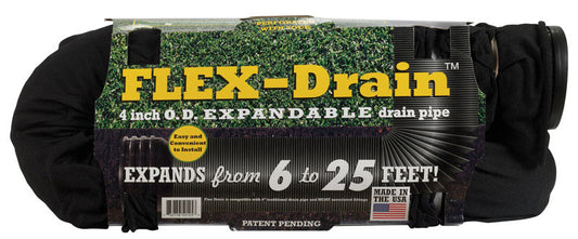 Flex-Drain 4 in. D X 25 ft. L Polypropylene Drain Pipe with Sock