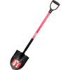 Round-Point Shovel, Fiberglass D-Grip Handle, 46 in.