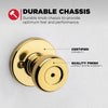 Kwikset Tylo Polished Brass Privacy Lockset 1-3/4 in.