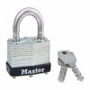 Master Lock 1-1/16 in. H x 1 in. W x 1-3/4 in. L Laminated Steel Warded Locking Padlock 1 pk Keyed Alike (Pack of 12)