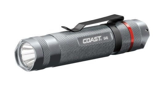 Coast G45 385 lm Silver LED Flashlight AAA Battery