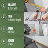 M-D Building Products 4 in. H X 0.08 in. W X 120 ft. L Dry Back Silver Gray Vinyl Wall Base
