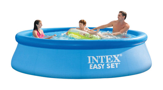 Intex Blue Plastic Frame & Vinyl Liner Round Above Ground Pool 1018 gal. Water Capacity