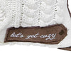 Celebrations Home Brown/White Cozy Knit Pillow 16 in. (Pack of 4)