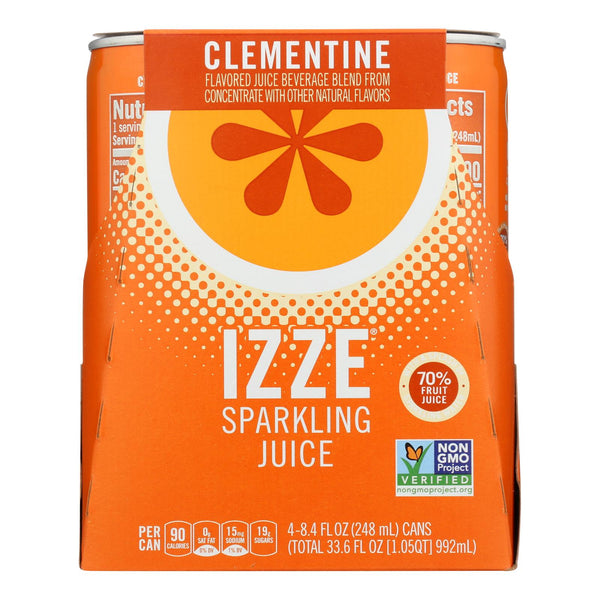 Izze - Clementina espumosa en lata - Caja de 6-4/8.4 fl oz. (paquete de 6)